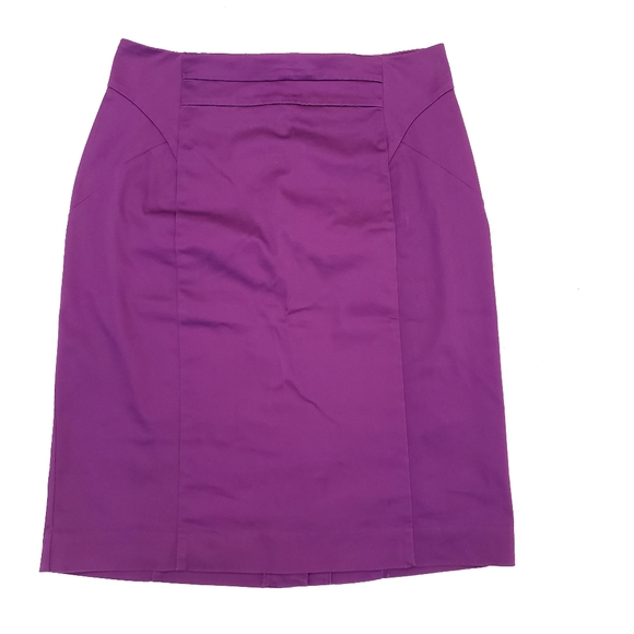 WORTHINGTON SATEEN PURPLE PENCIL SKIRT - Picture 3 of 9